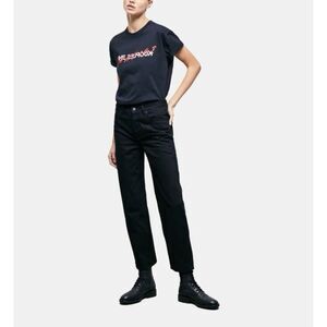 The Kooples Vestiaire Carry Over Straight Leg Jeans in Black NWT! size 26